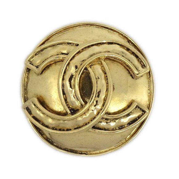 Chanel Medallion Brooch Pin Gold - Picture 1 of 9
